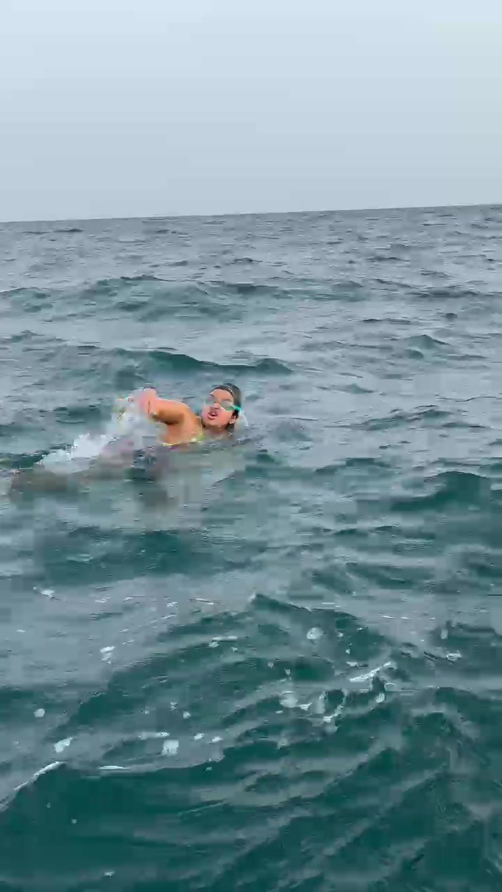 Kamya Bhardwaj during open-water training